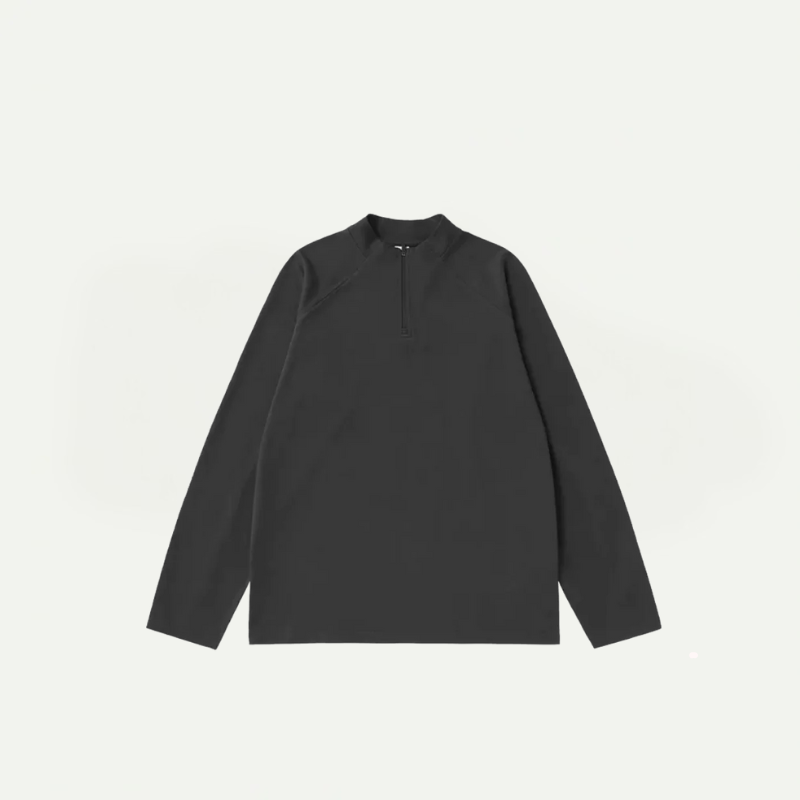 Double-Sided Velvet Zipper Sweater