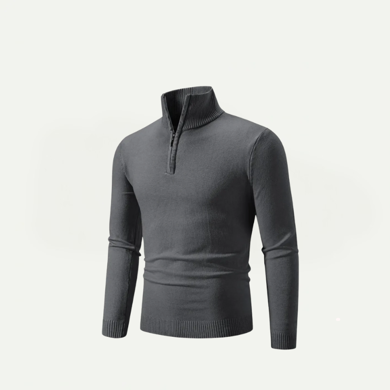 Half-Zip Turtleneck Sweater
