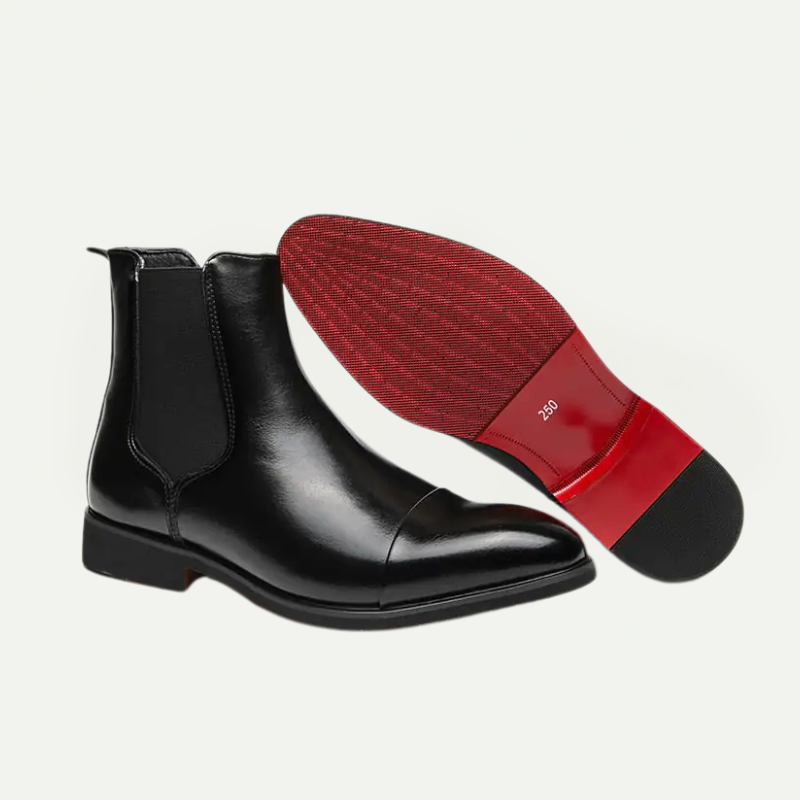 Chelsea-Stiefel mit roter Sohle