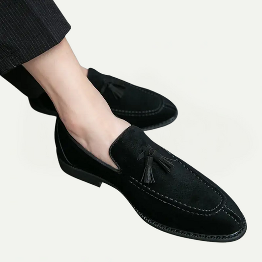 Leder-Loafer mit Quaste