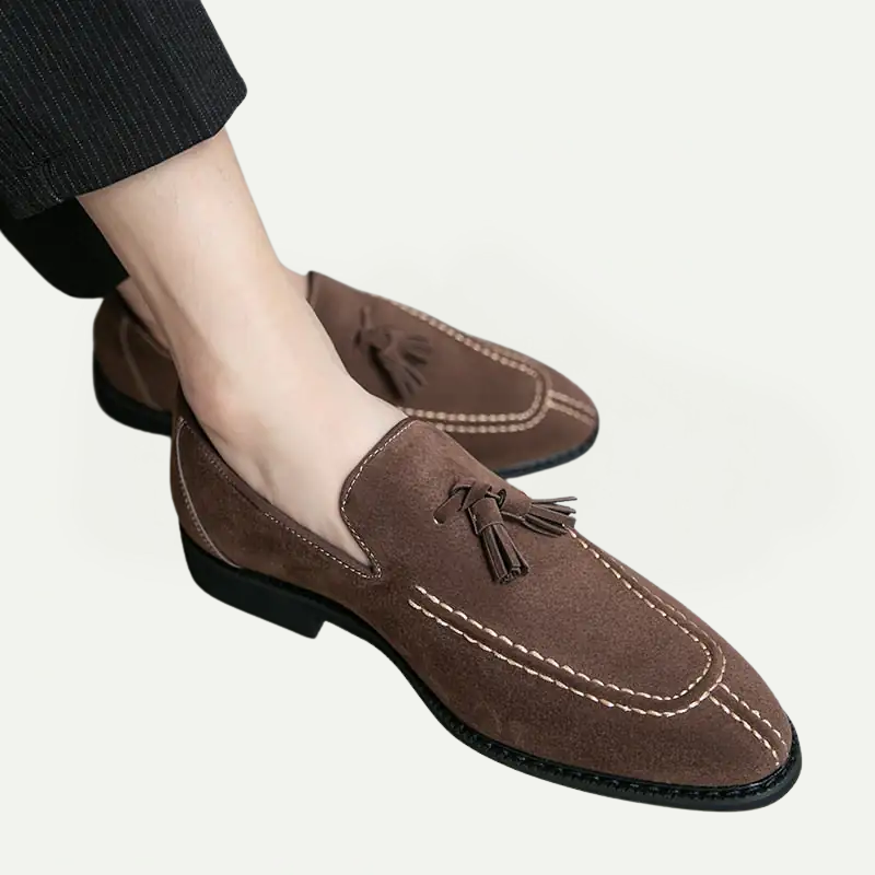 Leder-Loafer mit Quaste